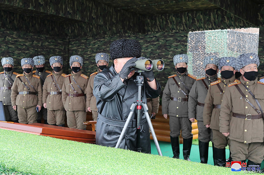 North Korean leader Kim Jong Un observes missile tests on March 21. (Photo: KCNA)