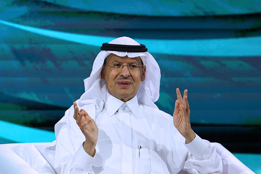 Saudi Minister of Energy Prince Abdulaziz bin Salman al-Saud speaks at a conference in Riyadh in June, six months after he declared that the kingdom “wants the entire [nuclear] fuel cycle.” (Photo by Fayez Nureldine/AFP via Getty Images)